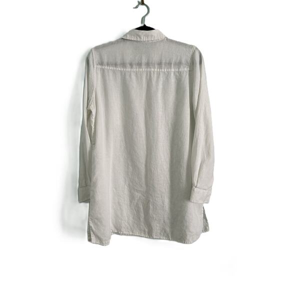 NWI Lilly Pulitzer Sea View Linen Long Sleeve Button Down Resort White Top-Small - Picture 2 of 14